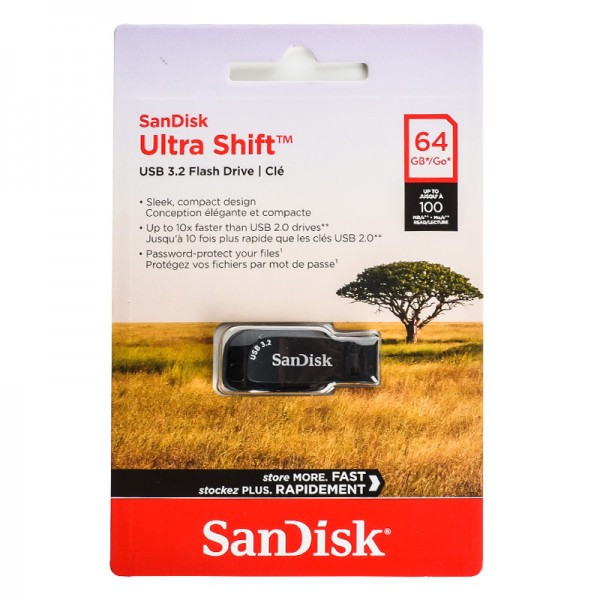 فلش سن دیسک (SanDisk) مدل 64GB Ultra Shift USB3.2 (ساخت مالزی)