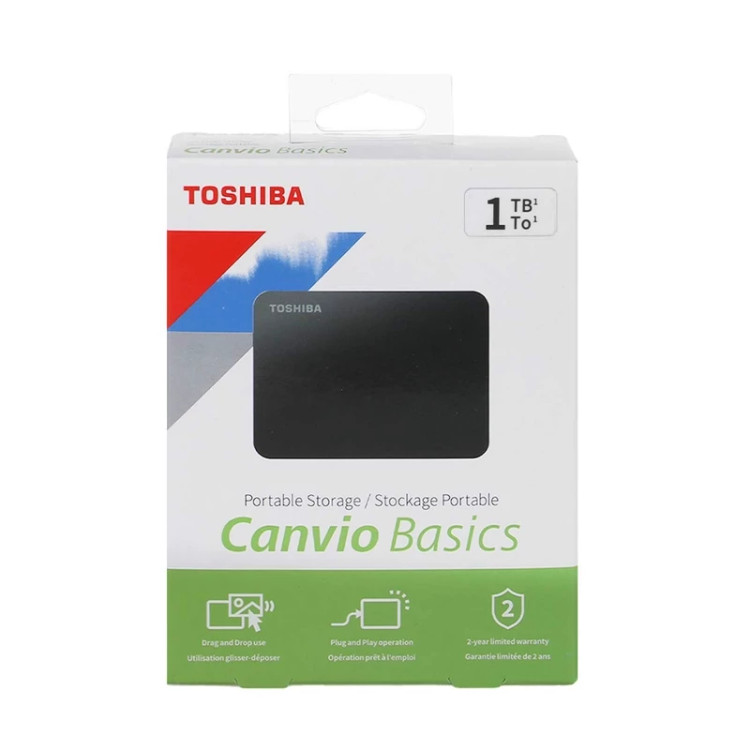 حافظه اچ دی دی اکسترنال توشیبا مدل Canvio Basics ظرفیت 1 ترابایت
